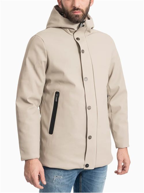 Heskimo long parka rubber touch imbottito HESKIMO | HE9440016/BEIGE